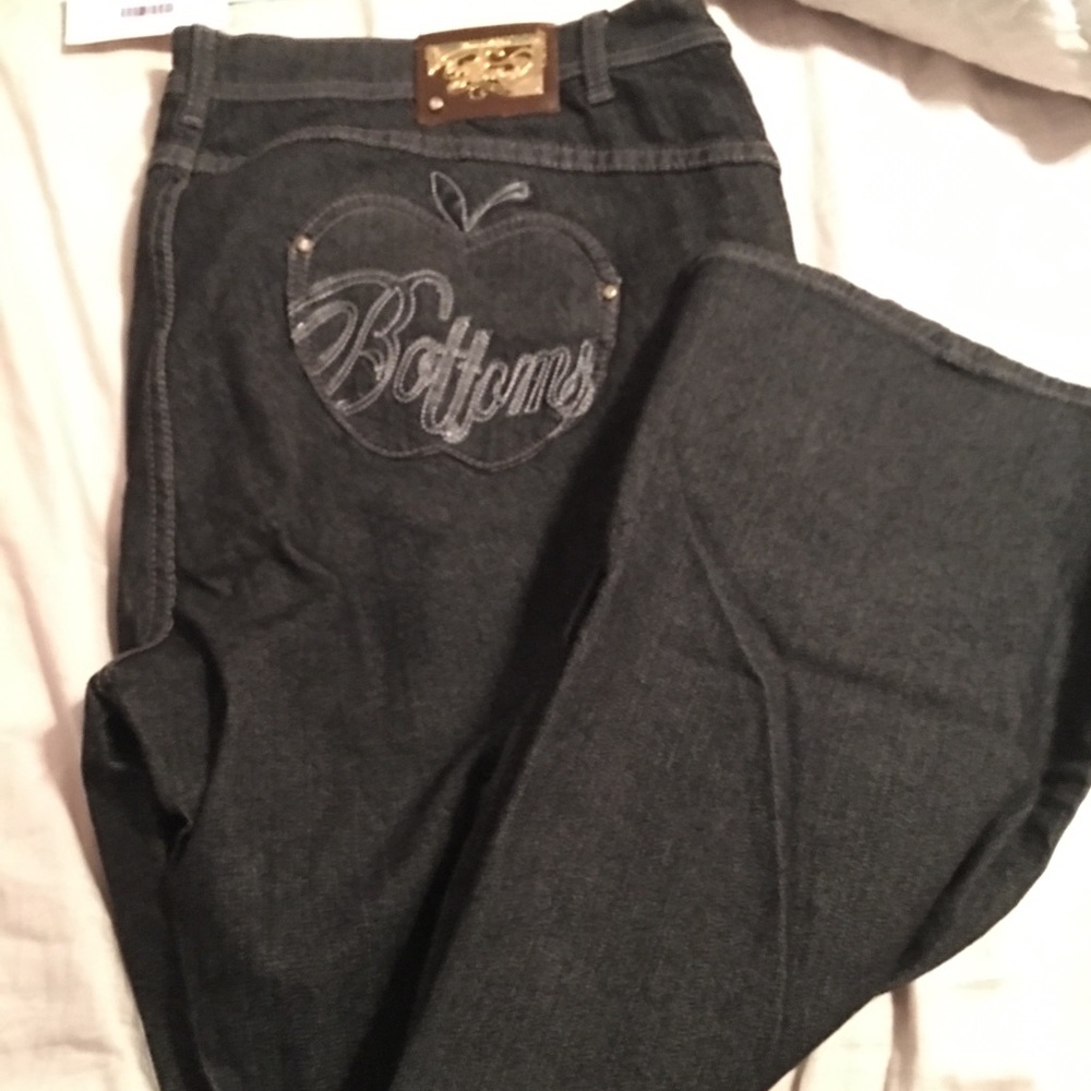 Dark denim jeans